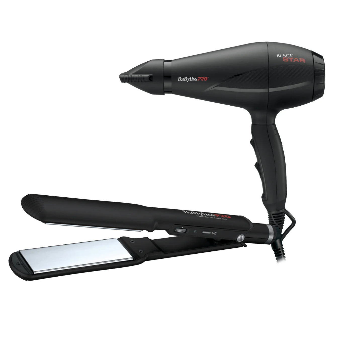 COMBO BABYLISS PLANCHA SOL GEL + SECADOR BLACK STAR